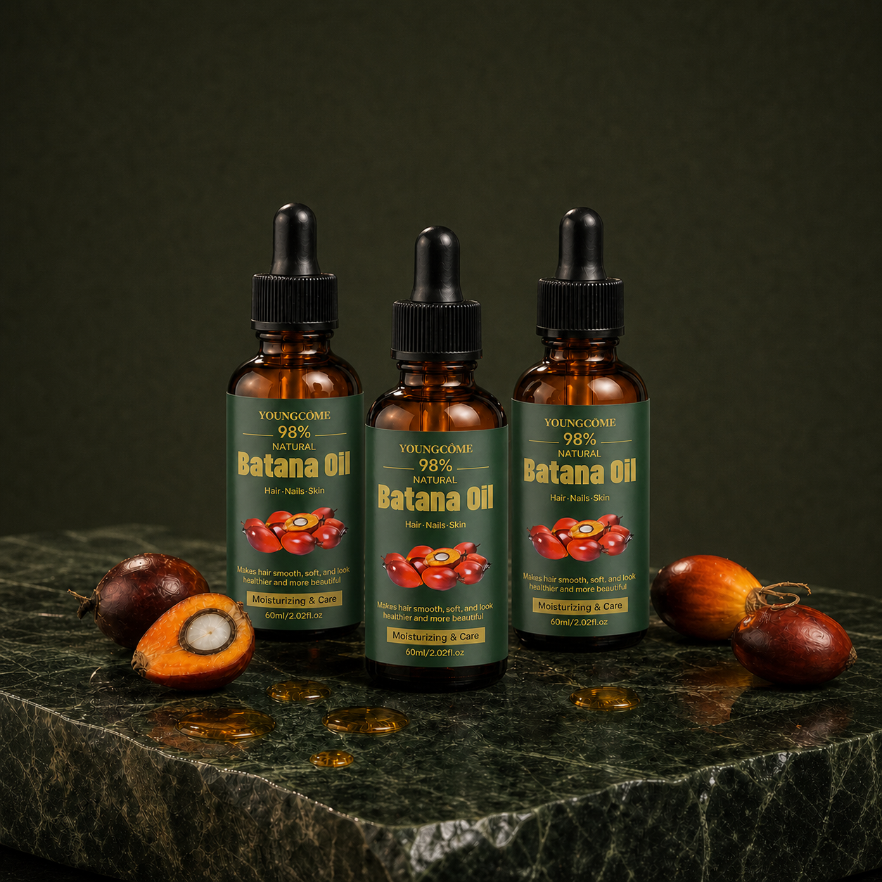 Kit com 3 frascos Youngcome Batana 60 ml