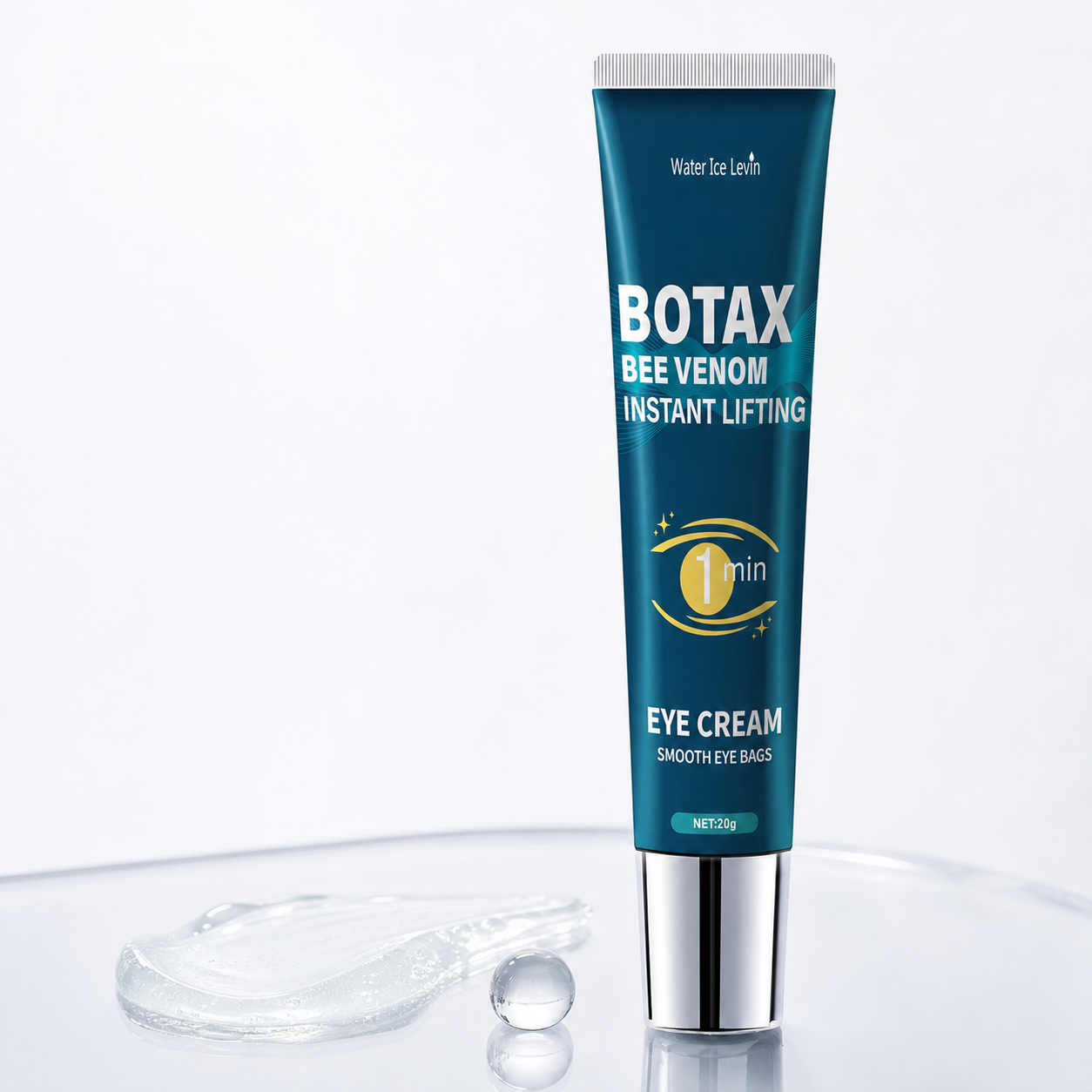 Textura transparente do gel para olhos
