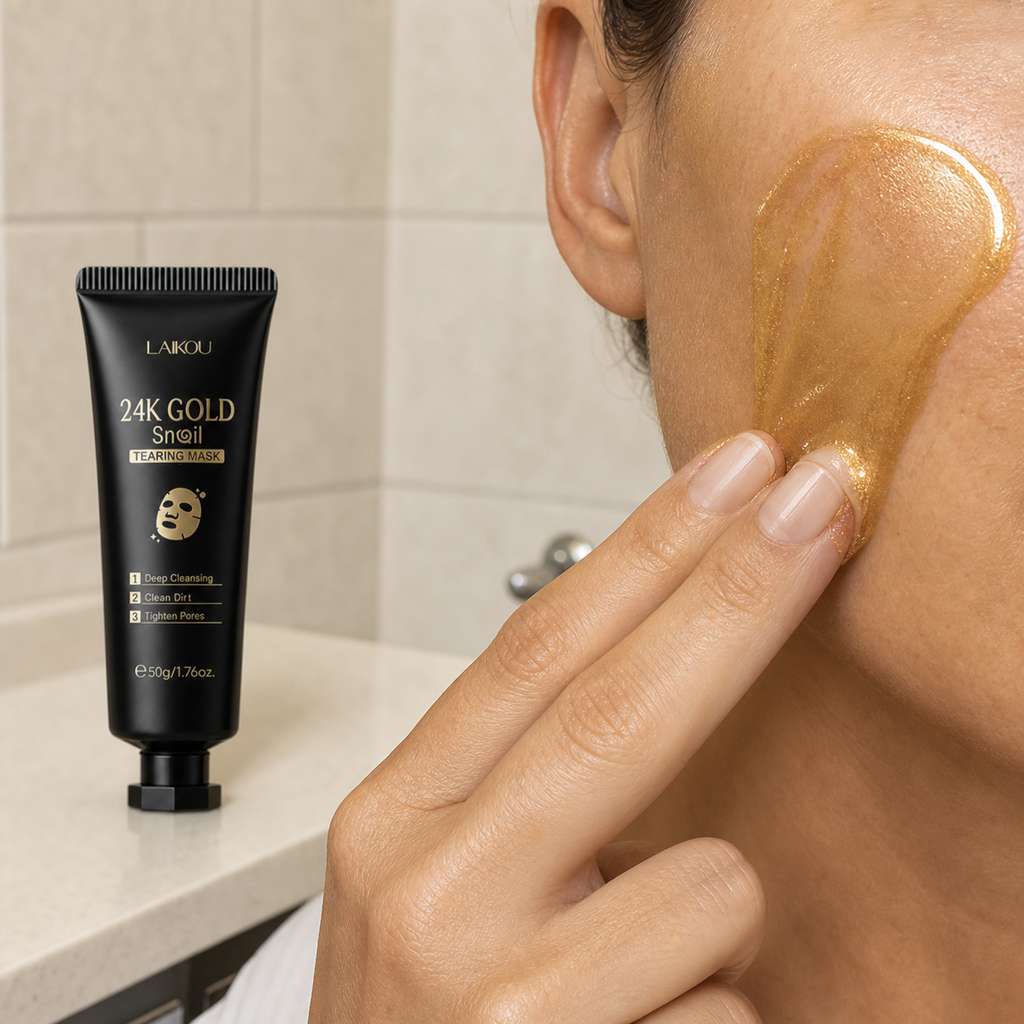 Aplicação da Máscara Peel-Off Ouro 24K