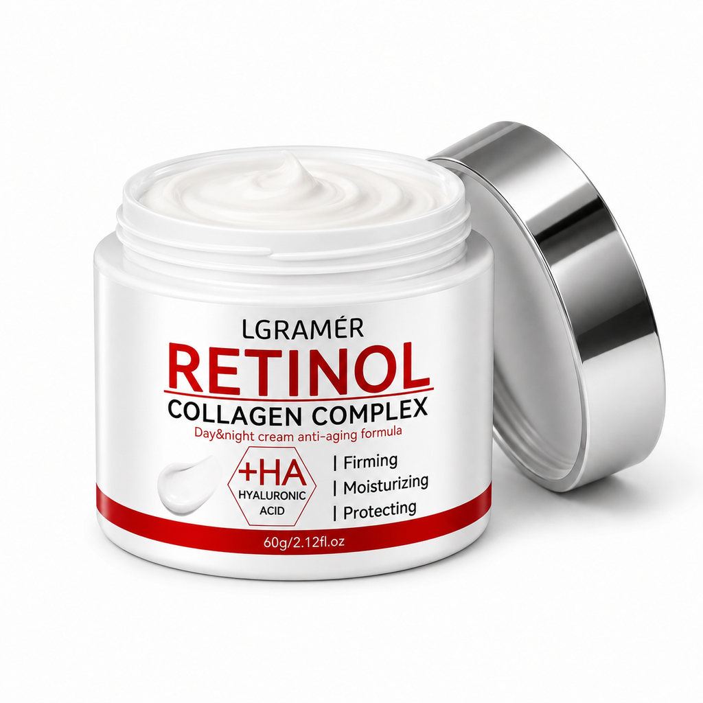 Pote de creme aberto com tampa prateada